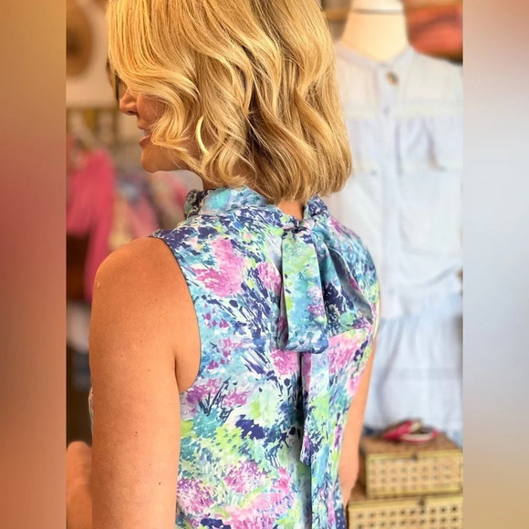 NWT LaRoque Libba Dress in beautiful Waterlilly color Women’s Size Large Tie - Picture 12 of 12